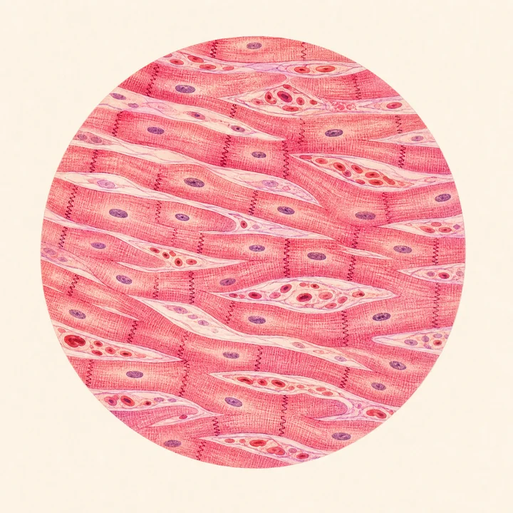 Heart microscopic tissue view